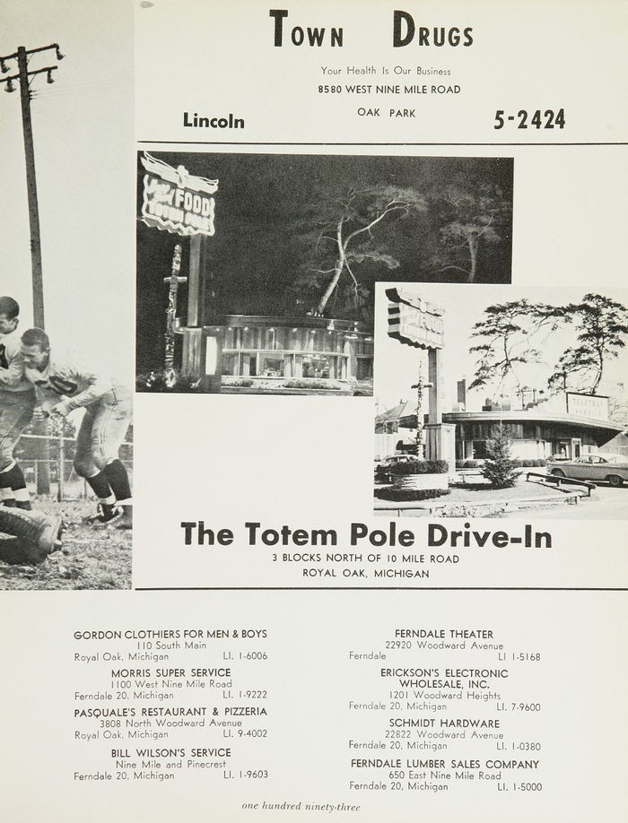 Totem Pole - Old Yearbook Ad